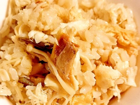 エノキと鯛の炊き込みご飯